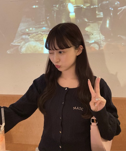 muguet(ミュゲ)の「MASC cable cardigan(カーディガン/ボレロ・レディース・ネイビー/ピンク・FREE)」の18枚目の写真