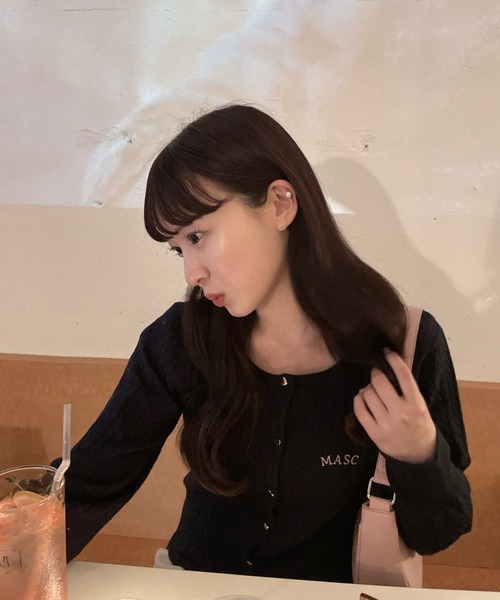 muguet(ミュゲ)の「MASC cable cardigan(カーディガン/ボレロ・レディース・ネイビー/ピンク・FREE)」の19枚目の写真