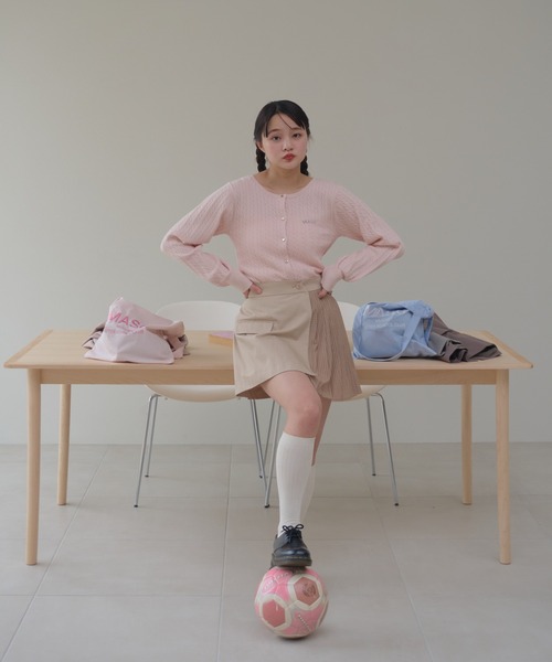 muguet(ミュゲ)の「MASC cable cardigan(カーディガン/ボレロ・レディース・ネイビー/ピンク・FREE)」の22枚目の写真