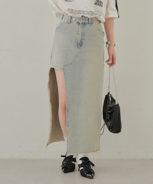 Chico(チコ)の「【2サイズ展開/6色展開】カットオフデザインデニムスカート(デニムスカート・レディース・グレー系その他2/スカイブルー/グレー/ブルー系その他2/ブルー系その他5/ブラウン・FREE/0/1)」の21枚目の写真