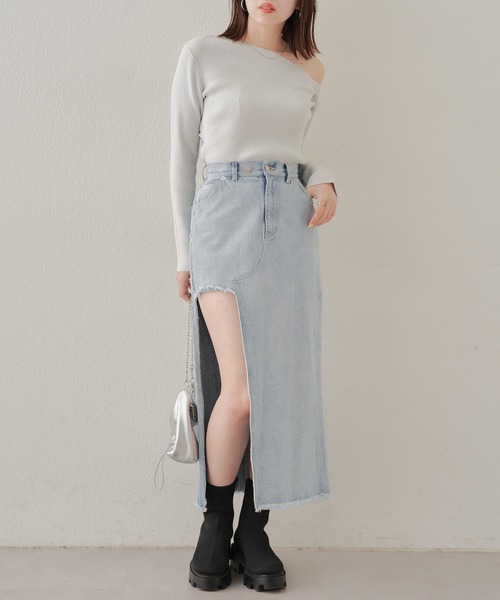 極美品 COUTURE D'ADAM カットオフデニムスカート ロングスカート 極美品 COUTURE D´ADAM カットオフデニムスカート ロングスカート