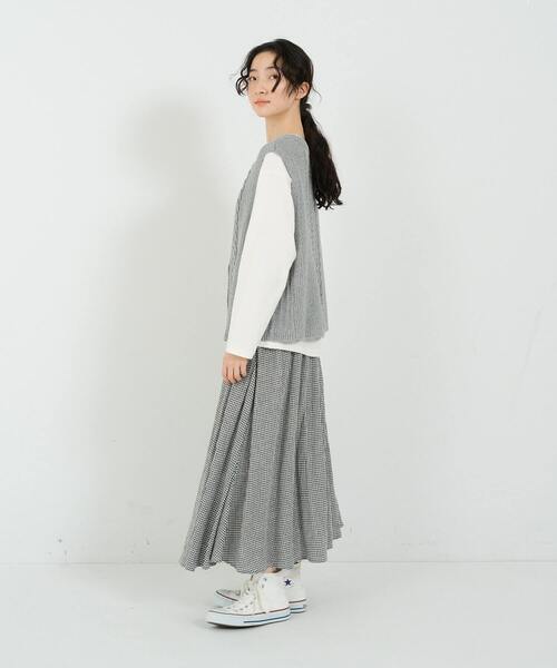 conges payes ADIEU TRISTESSE（コンジェ ペイエ アデュートリステス）の「リリヤーン地柄2wayベスト（ベスト・レディース・オートミール/グレー・FREE）」の20枚目の写真