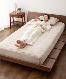 EMOOR(エムール)のもちふわ触感【至福の睡眠】ワンタッチシーツ兼キルトボックスシーツ/セミダブル(寝具)