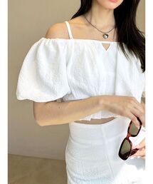 RESEXXY | バルーンスリーブオフショルブラウス【セットアップ着用可能】(シャツ/ブラウス)