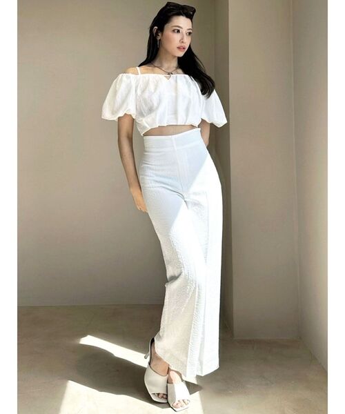 RESEXXY(リゼクシー)の「バルーンスリーブオフショルブラウス【セットアップ着用可能】(シャツ/ブラウス・レディース・ブラック/グレー/ホワイト・FREE)」の7枚目の写真