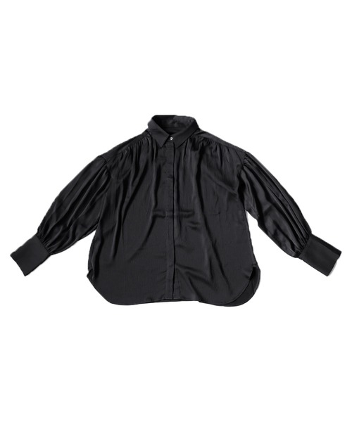 antiqua(アンティカ)の「ギャザーシャツ(シャツ/ブラウス・レディース・ブラック/ベージュ・R/P)」の13枚目の写真