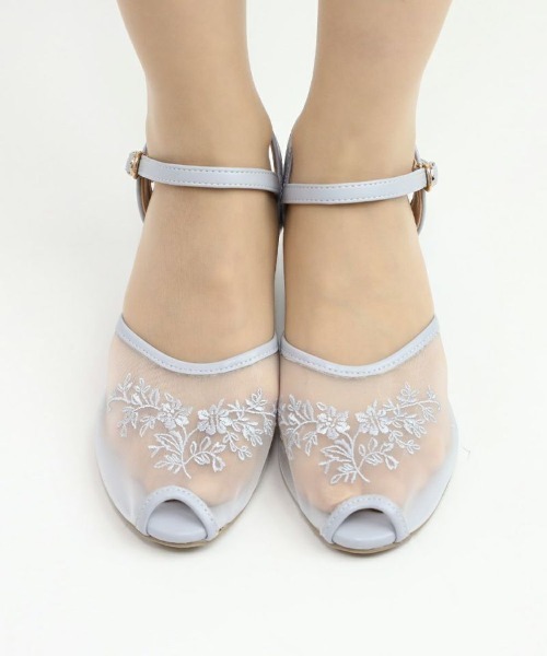 an another angelus(アンアナザーアンジェラス)の「単色フラワー刺繍メッシュサンダル/ananotherangelus(サンダル・レディース・ブルーグレー/アイボリー・S/M/L)」の12枚目の写真