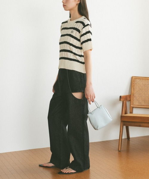 VANNIE U（ヴァニーユー）の「オーバルロゴケーブルニット（ニット/セーター・レディース・アイボリー/ブルー/ネイビー/ピンク/その他/ライトピンク・FREE）」の18枚目の写真