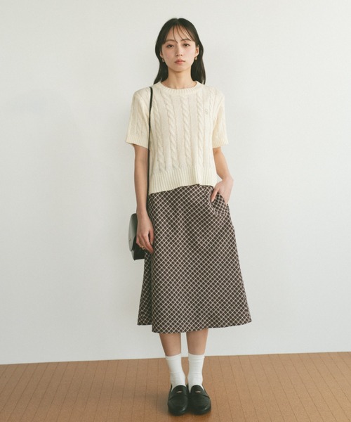 VANNIE U（ヴァニーユー）の「オーバルロゴケーブルニット（ニット/セーター・レディース・アイボリー/ブルー/ネイビー/ピンク/その他/ライトピンク・FREE）」の10枚目の写真