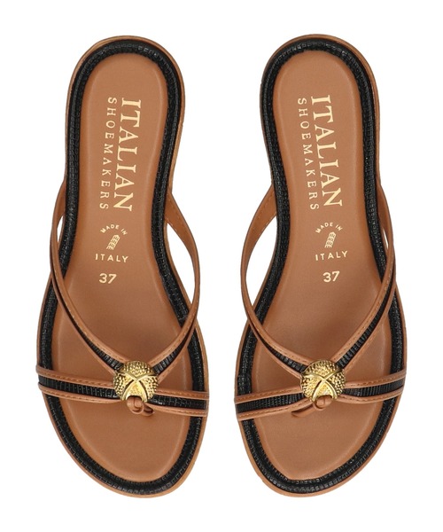 ITALIAN SHOEMAKERS(イタリアンシューメーカー)の「【ITALIAN SHOEMAKERS】シェルモチーフトングサンダル(942326)(サンダル・レディース・シルバー/ブラック/ホワイト/ベージュ/ホワイト系その他・37/38/36/39/35)」の7枚目の写真