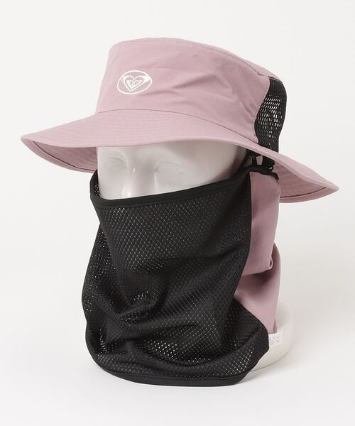 ROXY(ロキシー)の「ロキシー ROXY UV WATER FACE MASK HAT(ハット・レディース・ピンク/ベージュ/ブラック・ONE SIZE)」の3枚目の写真