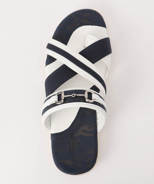 HIDEAWAYS NICOLE（ハイダウェイニコル）の「ビットサンダル（サンダル・メンズ・ホワイト×ブラック/ブラック×グレー/トリコロール/カモフラージュ・26.5cm/27.5cm）」の6枚目の写真