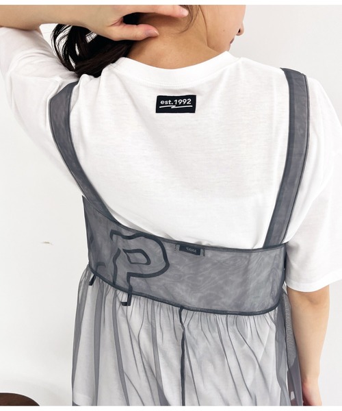 ANAP（アナップ）の「ANAPロゴ前後プリントビッグTシャツ【親子お揃い】（Tシャツ/カットソー・レディース・ライトピンク/ブラック/ホワイト・FREE）」の20枚目の写真