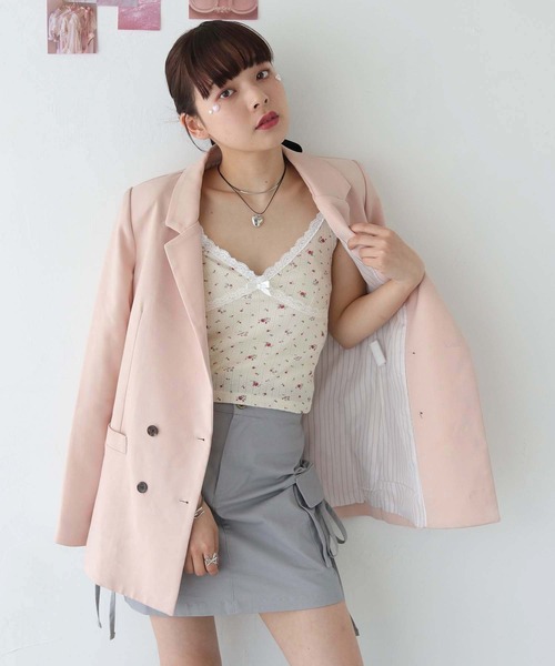 nomnom(ノムノム)の「【nomnom】花柄クロップドキャミソール(キャミソール・レディース・ベージュ/グレー/オフホワイト・FREE)」の22枚目の写真
