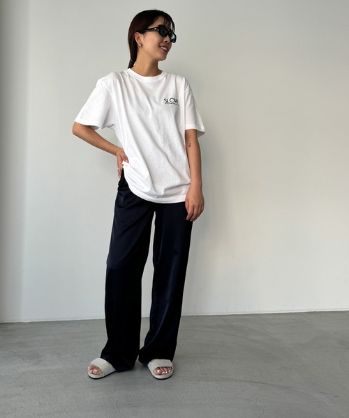 CANAL JEAN（キャナルジーン）の「1975 TOKYO　SLOW半袖Tシャツ（Tシャツ/カットソー・レディース・イエロー/ホワイト/ブラック・LARGE/X-LARGE）」の7枚目の写真