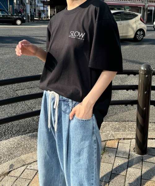 CANAL JEAN（キャナルジーン）の「1975 TOKYO　SLOW半袖Tシャツ（Tシャツ/カットソー・レディース・イエロー/ホワイト/ブラック・LARGE/X-LARGE）」の8枚目の写真