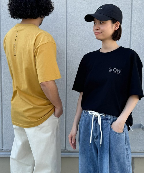 CANAL JEAN（キャナルジーン）の「1975 TOKYO　SLOW半袖Tシャツ（Tシャツ/カットソー・レディース・イエロー/ホワイト/ブラック・LARGE/X-LARGE）」の14枚目の写真
