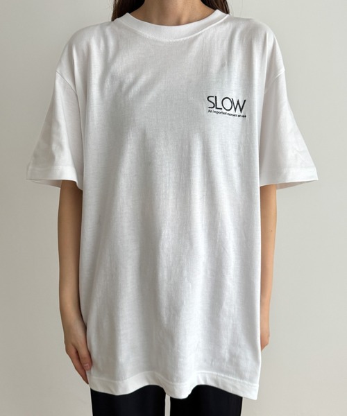 CANAL JEAN（キャナルジーン）の「1975 TOKYO　SLOW半袖Tシャツ（Tシャツ/カットソー・レディース・イエロー/ホワイト/ブラック・LARGE/X-LARGE）」の22枚目の写真