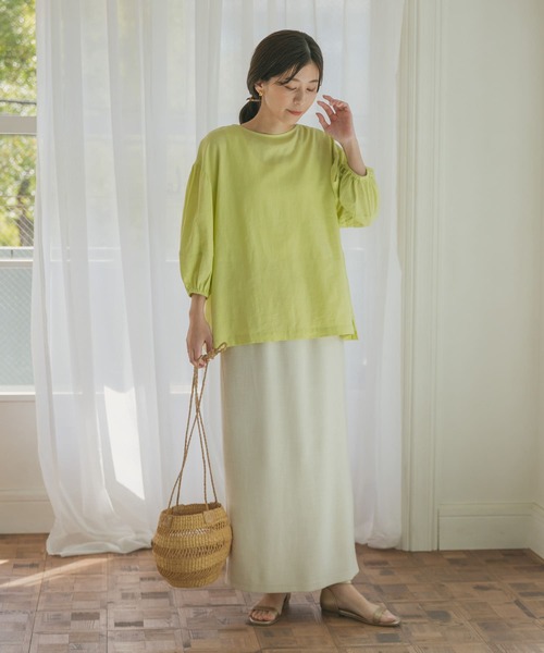新品　アーバンリサーチドアーズ　リネン　麻　2WAYボリュームスリーブブラウス URBAN RESEARCH DOORS（アーバンリサーチドアーズ）の「2WAY