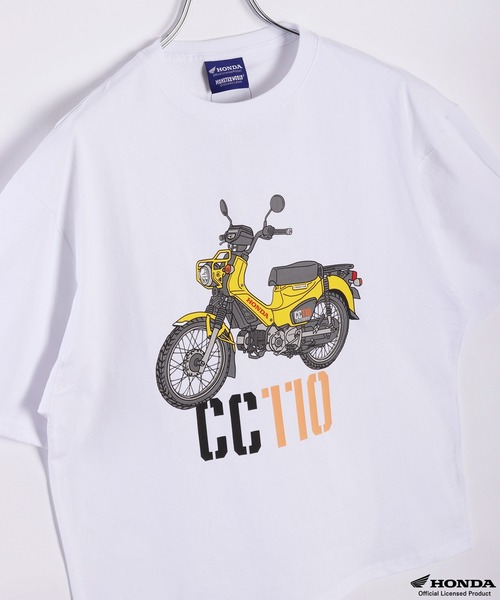 Honda × MONSTER WORLD 半袖 クルーTシャツ ワンポイント