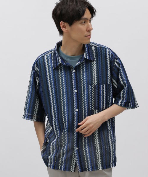 レース 黒 半袖Tシャツ ストライプ 27_000000025741.jpg?1750060383