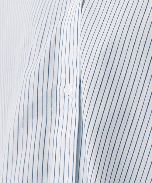 saloon（サルーン）の「SALOON(サルーン)/《再入荷》TCブロード２WAYシャツ【洗濯機洗い可】（シャツ/ブラウス・レディース・ネイビー/ホワイト/イエロー・FREE）」の17枚目の写真