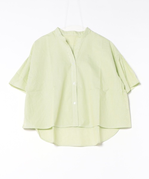 saloon（サルーン）の「SALOON(サルーン)/《再入荷》TCブロード２WAYシャツ【洗濯機洗い可】（シャツ/ブラウス・レディース・ネイビー/ホワイト/イエロー・FREE）」の15枚目の写真