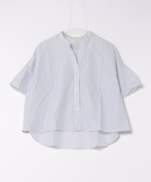 saloon（サルーン）の「SALOON(サルーン)/《再入荷》TCブロード２WAYシャツ【洗濯機洗い可】（シャツ/ブラウス・レディース・ネイビー/ホワイト/イエロー・FREE）」の13枚目の写真