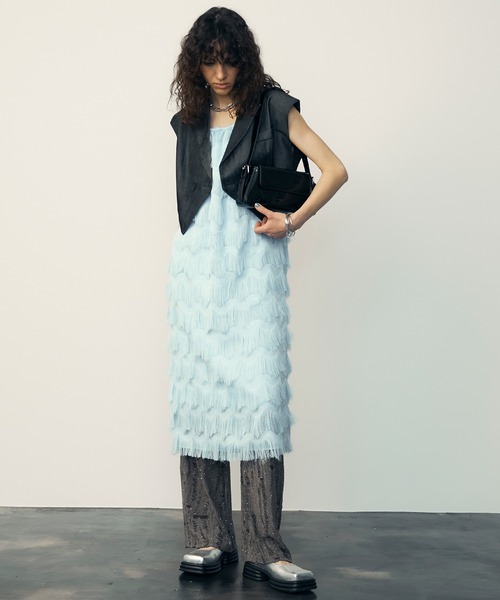 uyu.（ウユ）の「Rhinestone Damage Easy Pants / ラインストーンダメージイージーパンツ【uyu./ウユ】（その他パンツ・レディース・ブラック/ブラウン・M/S）」の12枚目の写真