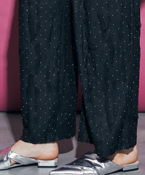 uyu.（ウユ）の「Rhinestone Damage Easy Pants / ラインストーンダメージイージーパンツ【uyu./ウユ】（その他パンツ・レディース・ブラック/ブラウン・M/S）」の22枚目の写真
