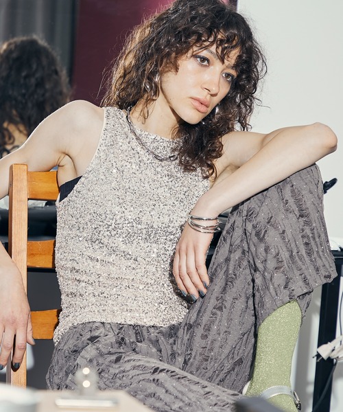 uyu.（ウユ）の「Rhinestone Damage Easy Pants / ラインストーンダメージイージーパンツ【uyu./ウユ】（その他パンツ・レディース・ブラック/ブラウン・M/S）」の11枚目の写真