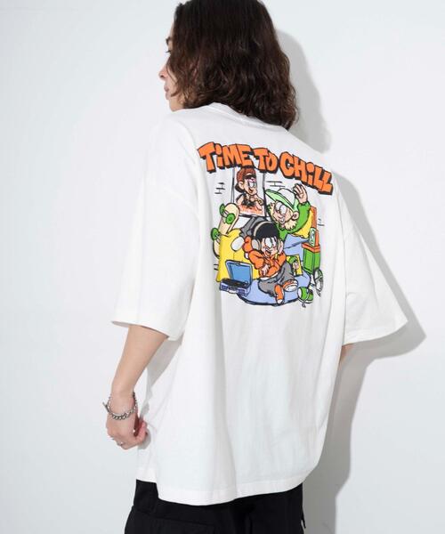 NEW JACK（ニュージャック）の「∴WEGO/別注NEW JACKグラフィックT（Tシャツ/カットソー・メンズ・ホワイト/スミクロ・MEDIUM/LARGE）」の6枚目の写真
