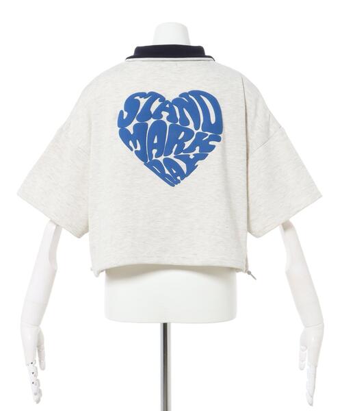 INGNI(イング)の「ハーフZIP裾ドロストBackハートトップス(スウェット・レディース・ブラック×ホワイト/ホワイト×ブルー/ベージュ系その他3/ベージュ系その他4・M)」の7枚目の写真