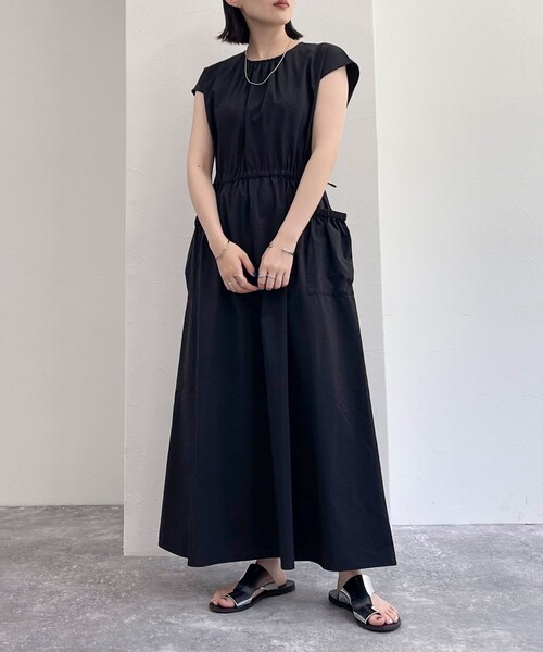 fredy emue(フレディエミュ)の「コットンナイロンドロストワンピース(ワンピース・レディース・カーキ/ブラック/オフホワイト・38)」の1枚目の写真