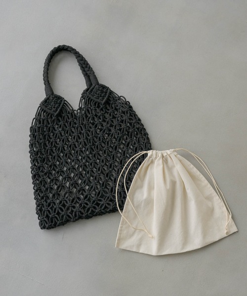 NEUNA（ヌナ）の「巾着付きハンモックトートバッグ（トートバッグ・レディース・ホワイト/ブラック/ブラウン・FREE）」の9枚目の写真