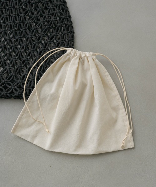 NEUNA（ヌナ）の「巾着付きハンモックトートバッグ（トートバッグ・レディース・ホワイト/ブラック/ブラウン・FREE）」の8枚目の写真