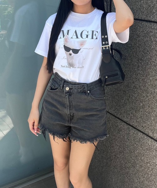 fiere(フィエール)の「ビッグキャットプリント半袖Tシャツ(Tシャツ/カットソー・レディース・アイボリー/ホワイト/A/B・L/M/XL/SMALL/MEDIUM/LARGE)」の19枚目の写真
