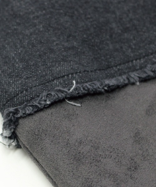 LAVEANGE（ラビアンジェ）の「スエード切替デニムスカート（デニムスカート・レディース・ネイビー/ブラック・M/L/LL/3L/4L）」の15枚目の写真