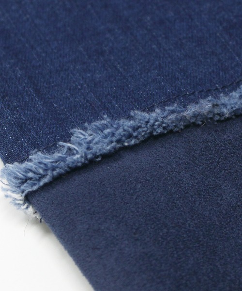 LAVEANGE（ラビアンジェ）の「スエード切替デニムスカート（デニムスカート・レディース・ネイビー/ブラック・M/L/LL/3L/4L）」の16枚目の写真