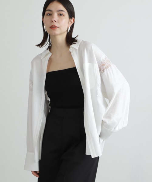 JILLSTUART◆レーヨン麻シャツ/FREE/リネン/WHT/092-4210003// JILL STUART（ジルスチュアート）の「◇レーヨン麻シャツ