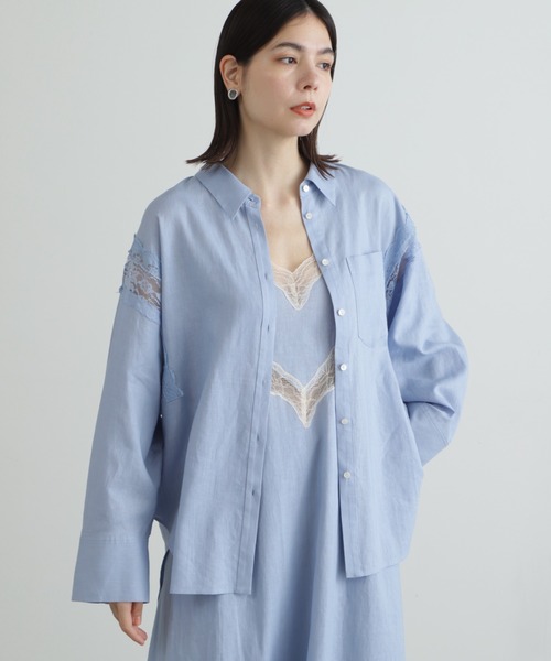 JILLSTUART◆レーヨン麻シャツ/FREE/リネン/WHT/092-4210003// JILL STUART（ジルスチュアート）の「◇レーヨン麻シャツ
