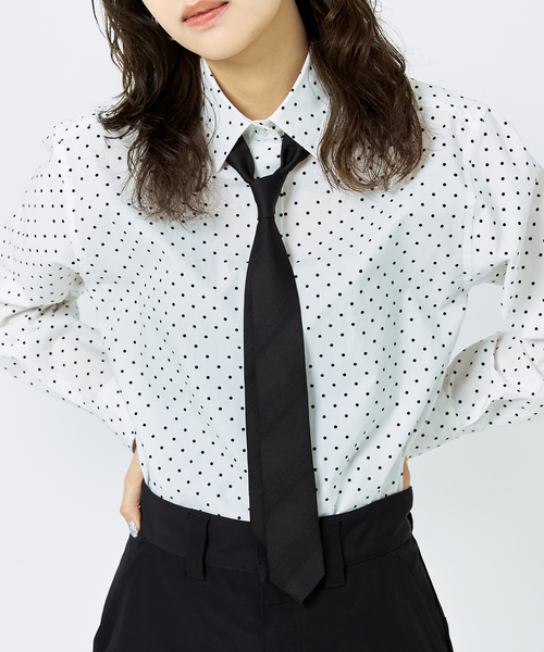 Stripe Silk Narrow Tie(BLACK) ネクタイ Stripe Silk Narrow Tie(BLACK) ネクタイ