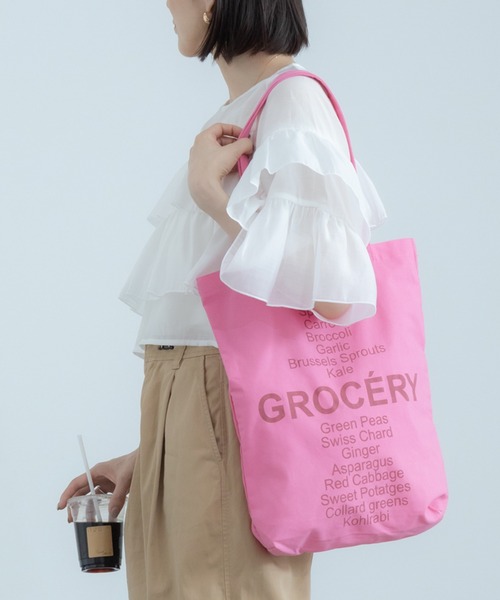 セール】グロサリーマルシェトートバッグ/ロゴ入りトートバッグ（エコ
