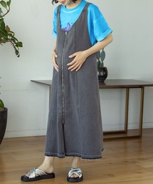 【産前・産後対応】マタニティ／2WAYデニムジャンスカ　116953