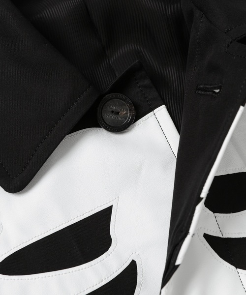 TAKAHIROMIYASHITATheSoloIst.(タカヒロミヤシタザソロイスト)の「soutien collar coat.(ステンカラーコート・メンズ・ブラック×ホワイト/ベージュ系その他2/ブラック×ブラック/ベージュ系その他・44)」の7枚目の写真