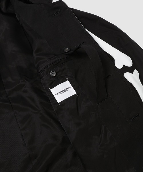 TAKAHIROMIYASHITATheSoloIst.(タカヒロミヤシタザソロイスト)の「soutien collar coat.(ステンカラーコート・メンズ・ブラック×ホワイト/ベージュ系その他2/ブラック×ブラック/ベージュ系その他・44)」の9枚目の写真