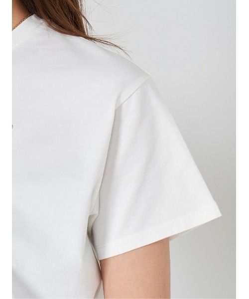 Darich（ダーリッチ）の「キルティングアップリケTシャツ（Tシャツ/カットソー・レディース・ホワイト/サックスブルー/ピンク・FREE）」の5枚目の写真