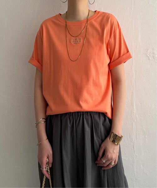 LBC（エルビーシー）の「ミニロゴ刺繍Tシャツ（Tシャツ/カットソー・レディース・ブルー/ホワイト/グリーン/チャコール/オレンジ・L/M）」の12枚目の写真