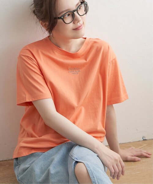 LBC（エルビーシー）の「ミニロゴ刺繍Tシャツ（Tシャツ/カットソー・レディース・ブルー/ホワイト/グリーン/チャコール/オレンジ・L/M）」の14枚目の写真
