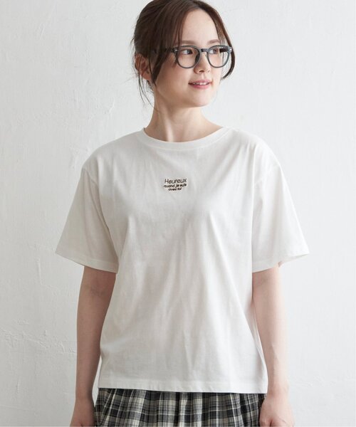LBC（エルビーシー）の「ミニロゴ刺繍Tシャツ（Tシャツ/カットソー・レディース・ブルー/ホワイト/グリーン/チャコール/オレンジ・L/M）」の17枚目の写真